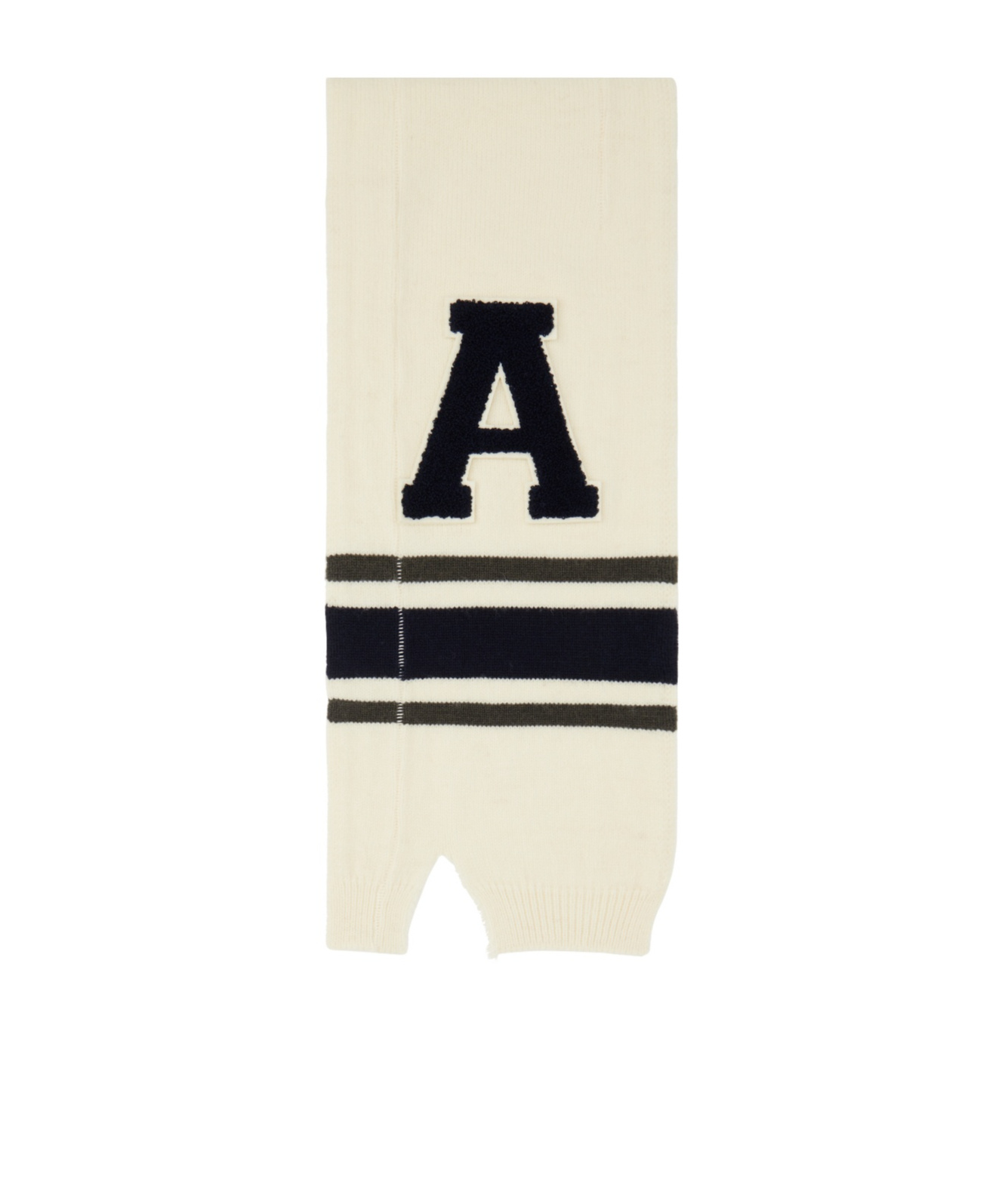 Ambush Off-white Knit Scarf In Black