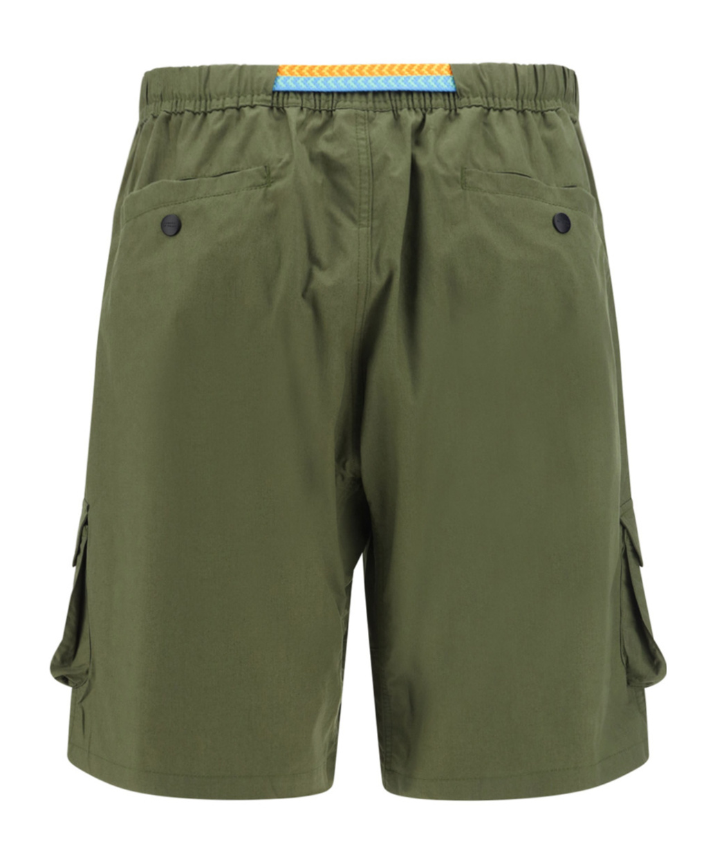 Shop Marcelo Burlon County Of Milan Contrasting-belt Cotton Cargo Shorts In Green