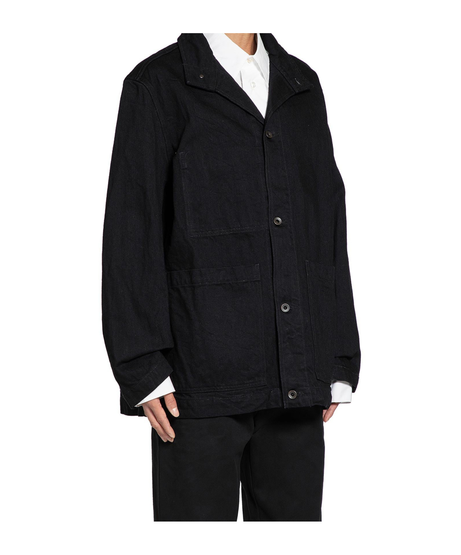 Studio Nicholson Cotton Shirt Jacket In Black