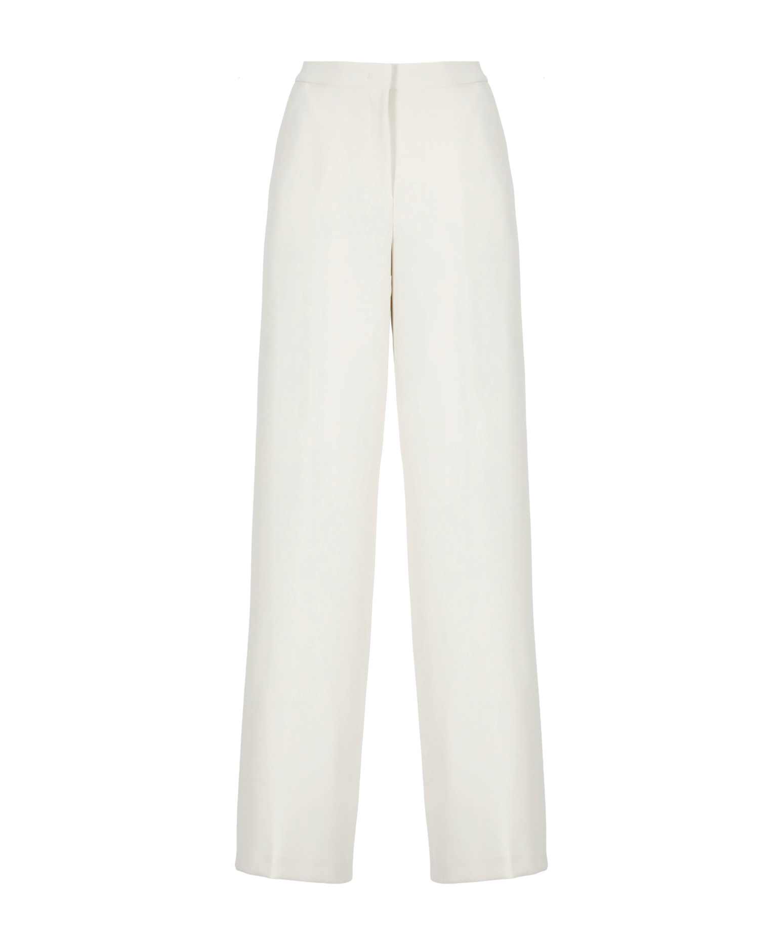 Pinko Elegant Crepe Palazzo Trousers In White