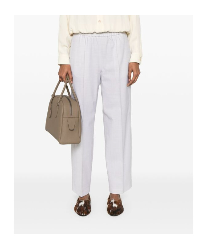 Fabiana Filippi Pressed-crease Trousers In White