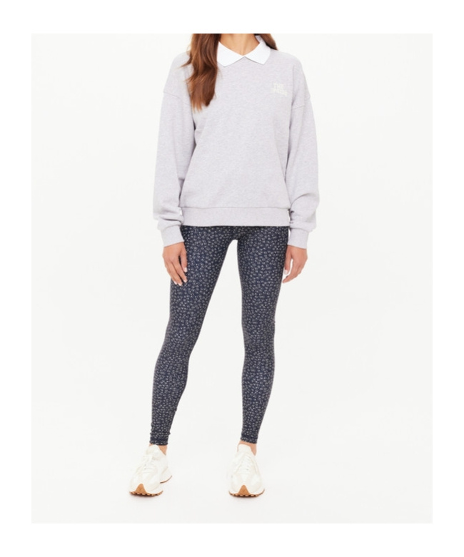 The Upside Pascal Collared Crew-neck Sweater In Grey In White
