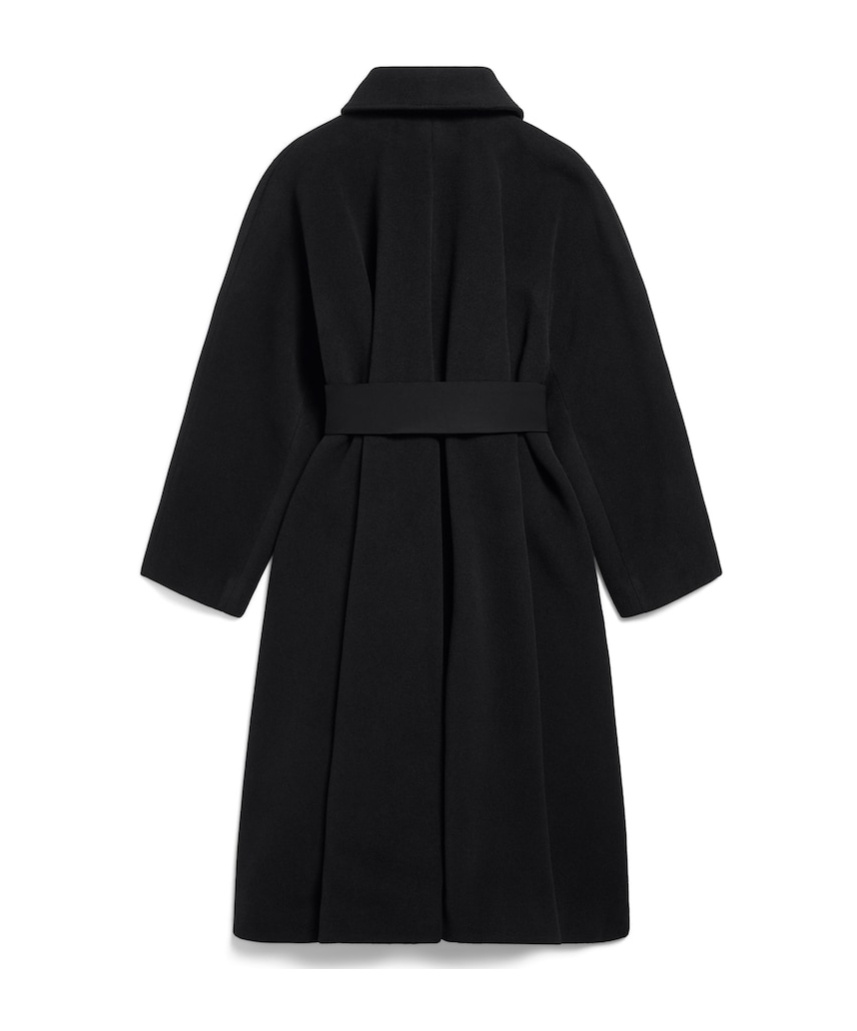 Balenciaga Women's Wrap Coat In Black In Black