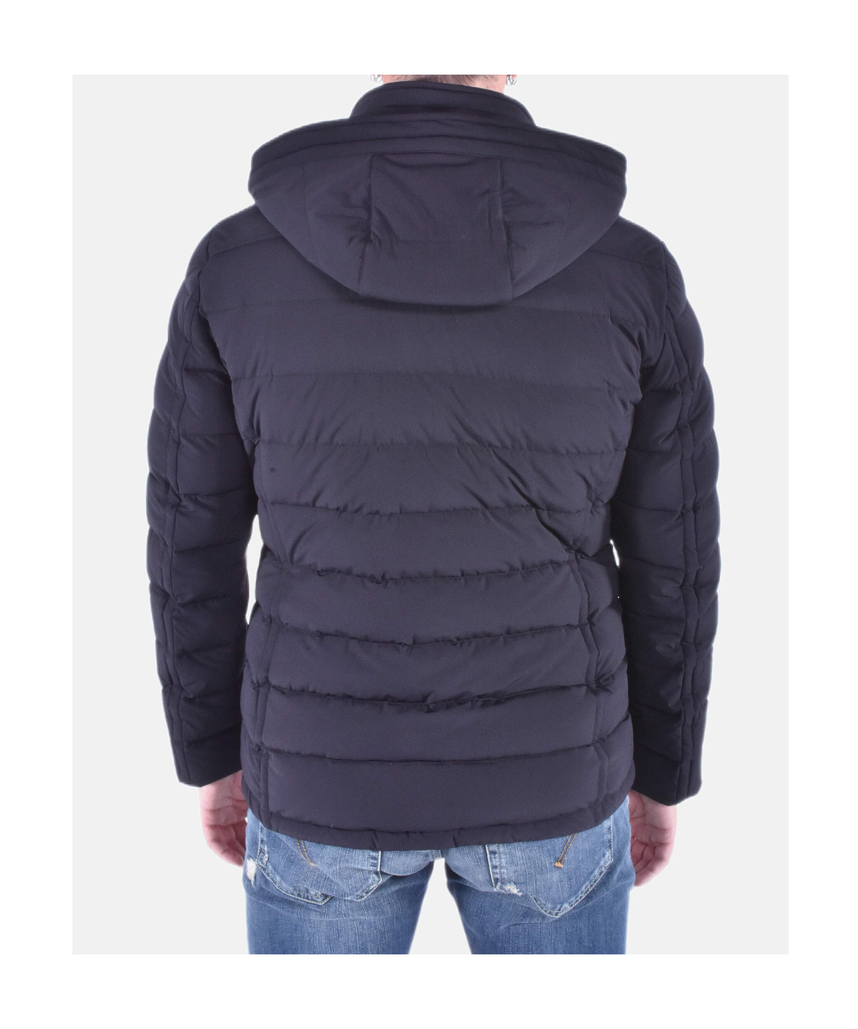Moorer Long-sleeved Cotton Jacket In Black