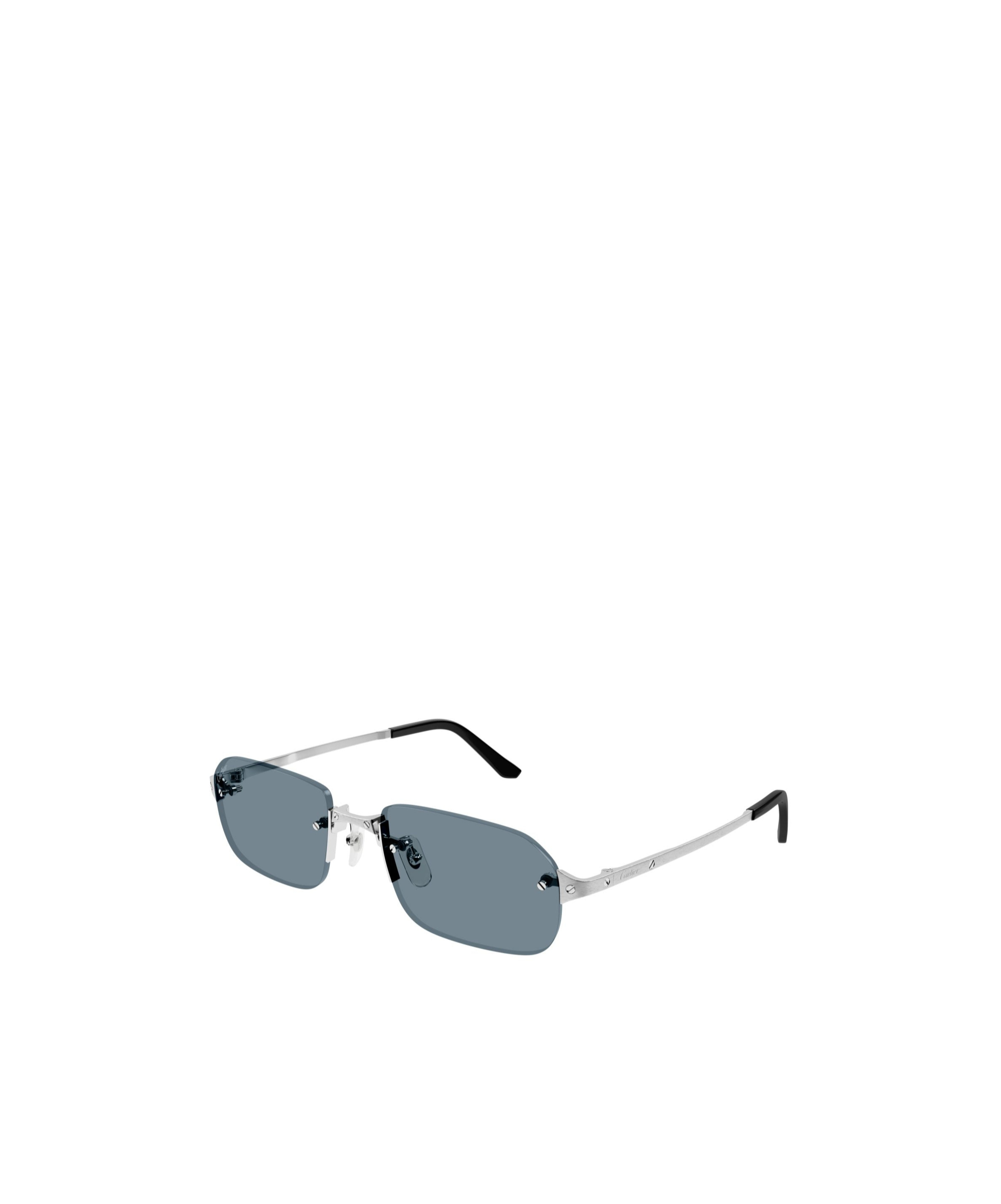 Cartier Santos Rectangle-frame Sunglasses In Gray