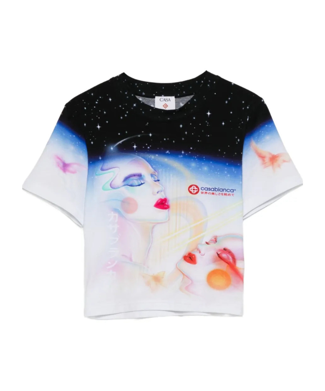 Casablanca Galactic Connection Crew Neck T-shirt In Multi