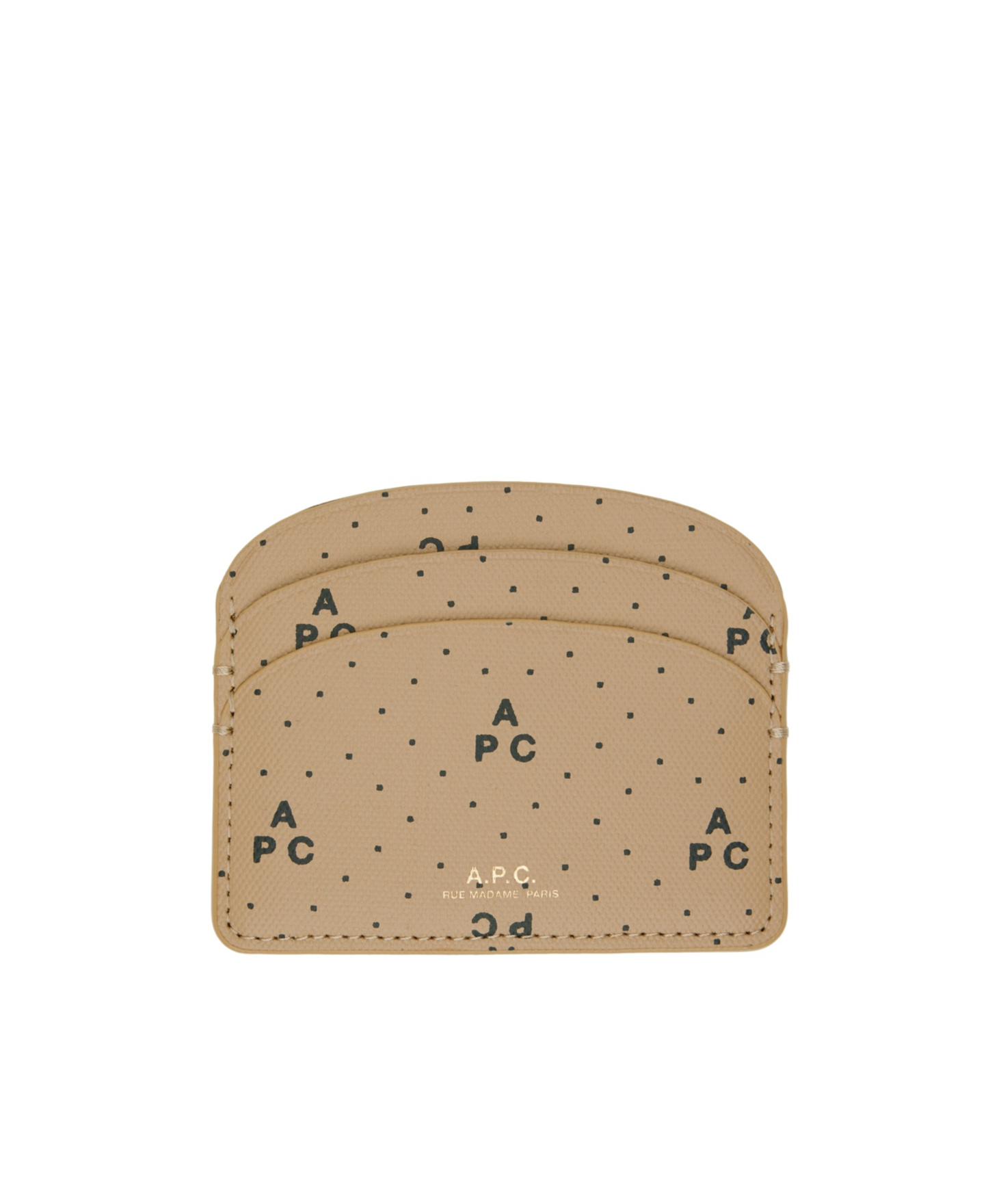 Apc Demi-lune Logo Card Bag In Nude