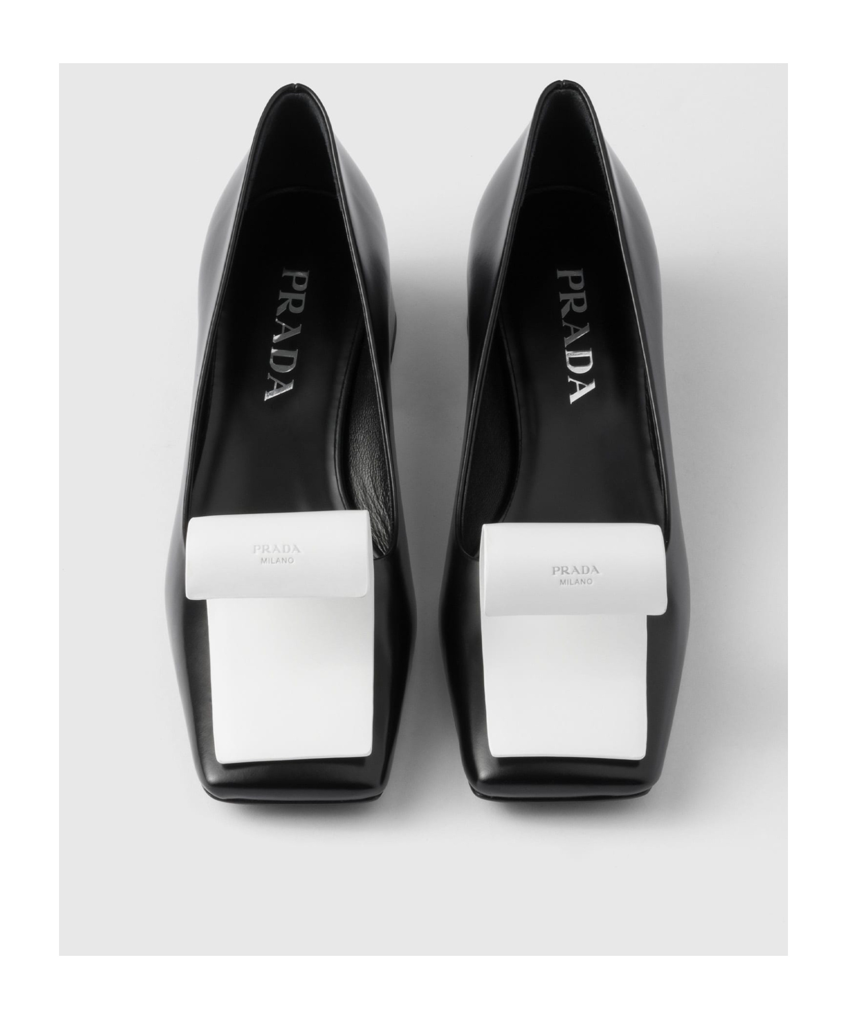 Prada Two-tone Pumps In Black