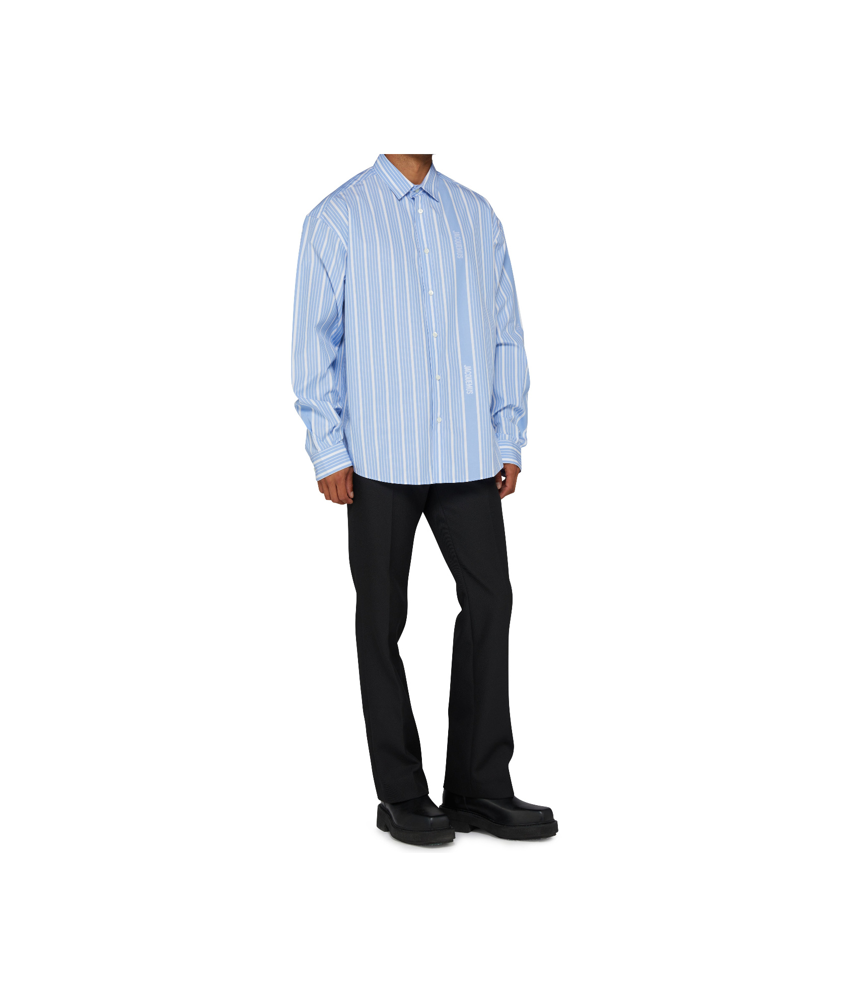 Shop Jacquemus Long-sleeved Shirt In Blue