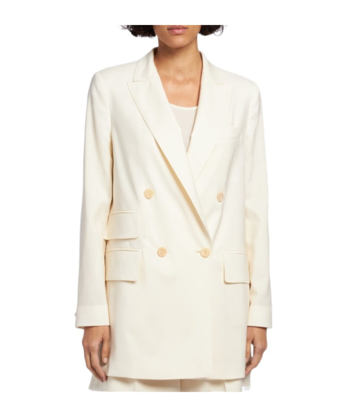 Max Mara Double-breasted Blazer In White