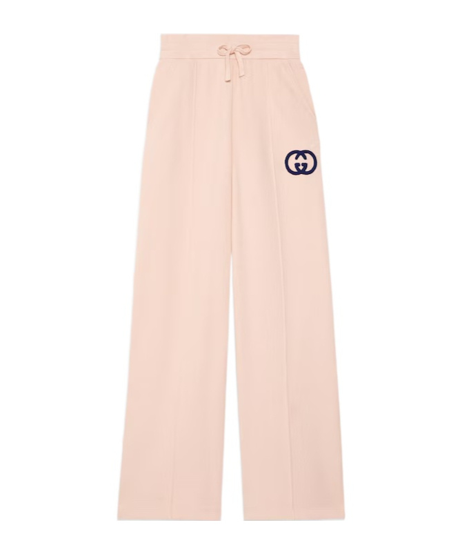 Gucci Interlocking-g Jersey Trousers In Pink