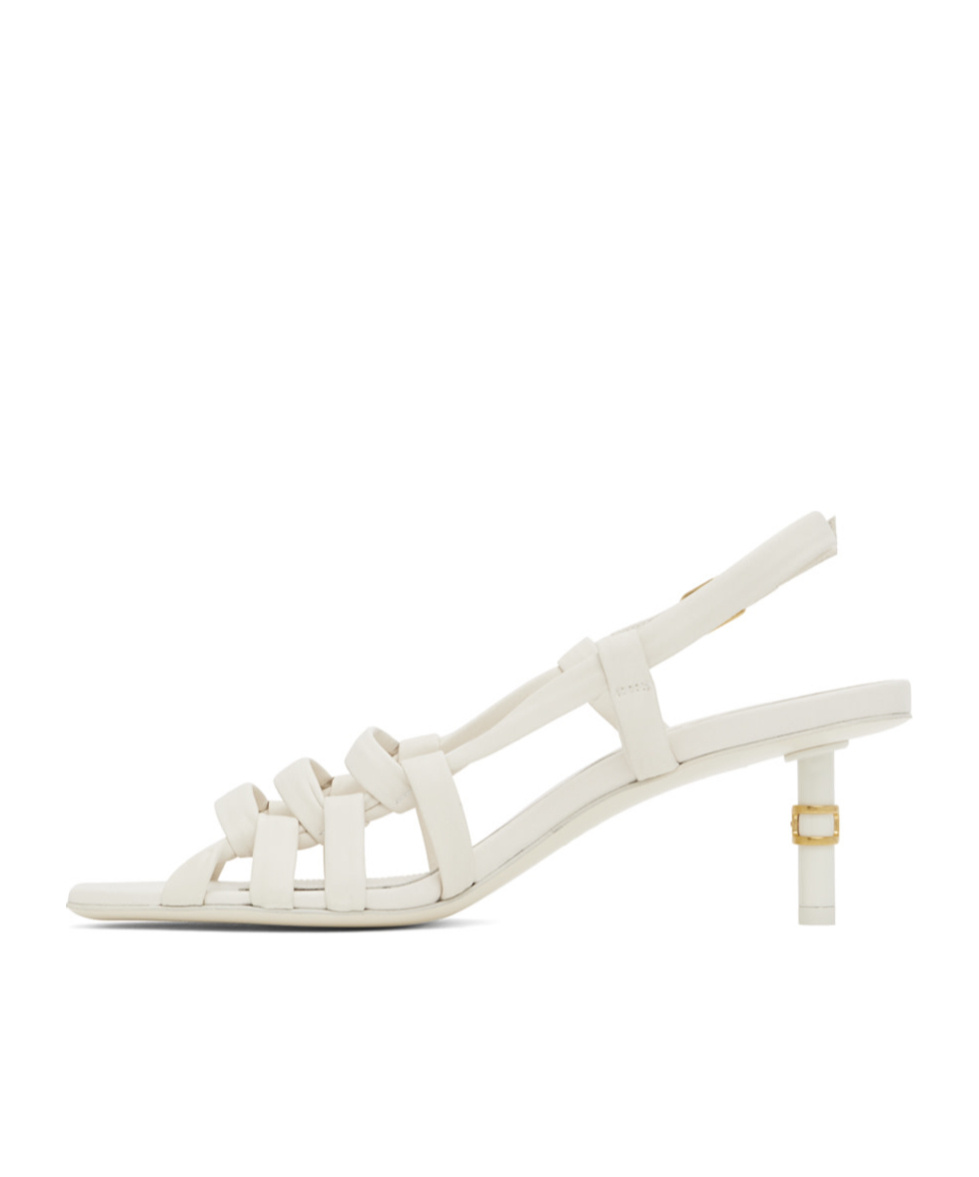Chloé Marcie Leather Sandals In White