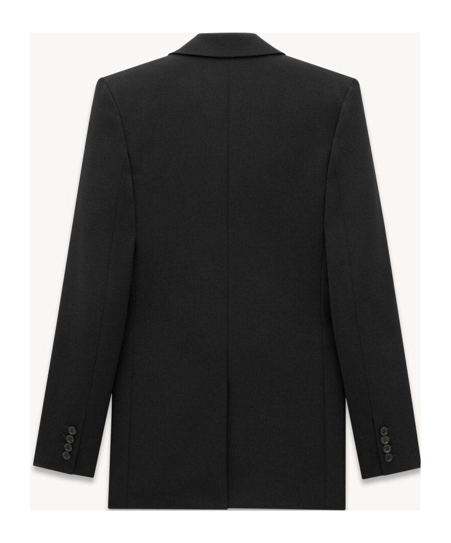 Saint Laurent Grain De Poudre Blazer In Black