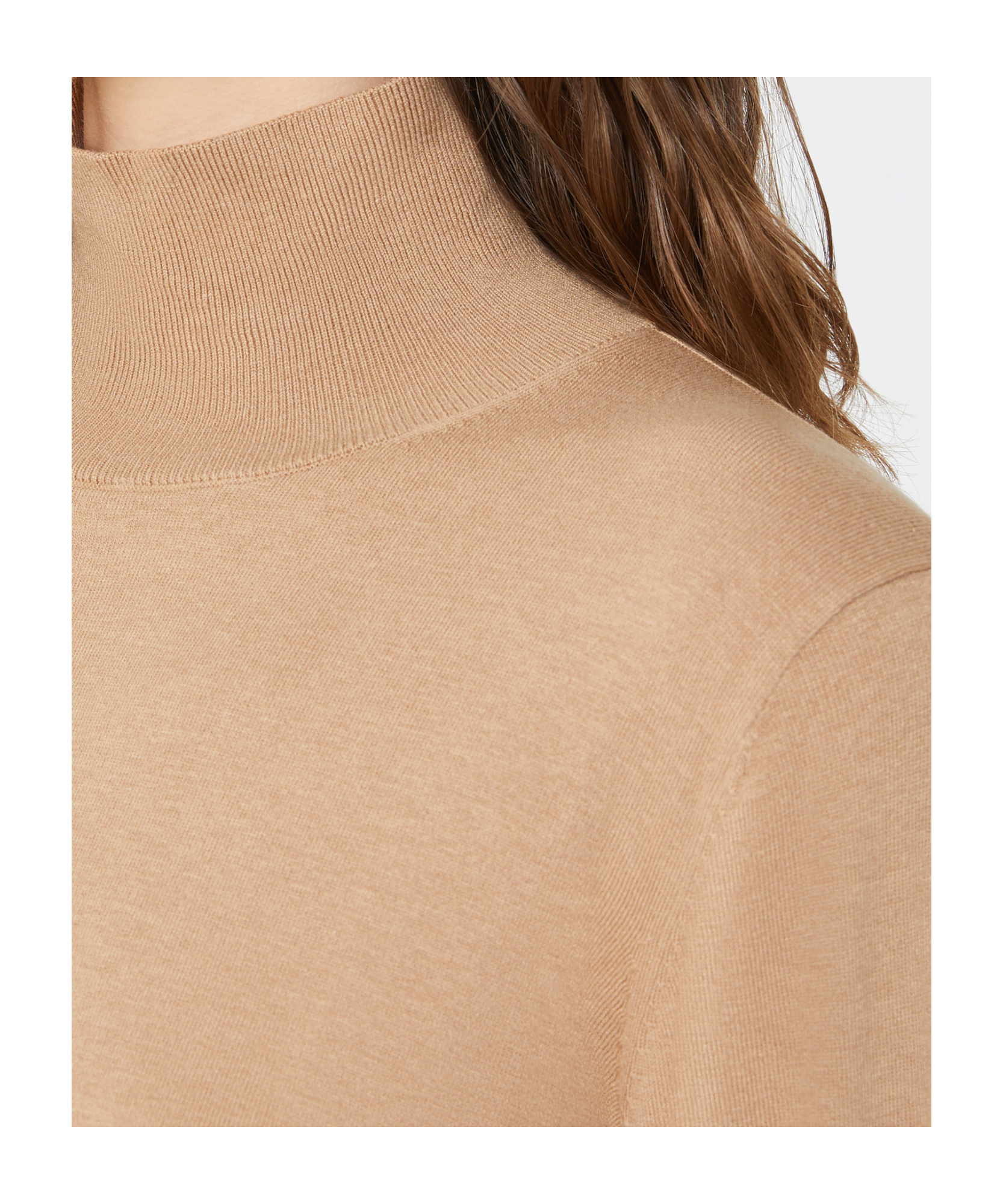Weekend Max Mara Wool And Silk Knit Turtleneck In Brown