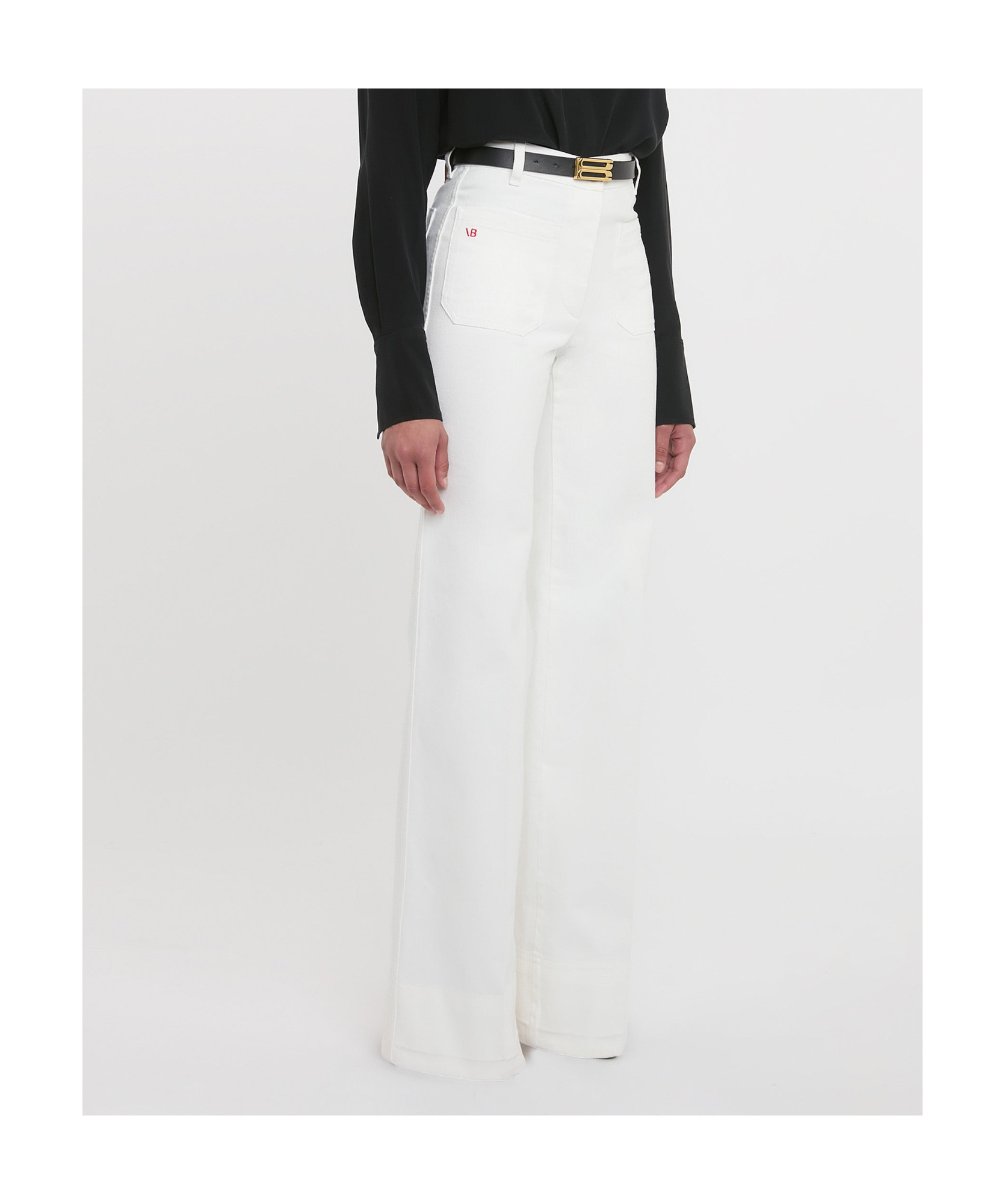 Victoria Beckham Alina Rigid Straight-leg Jeans In White