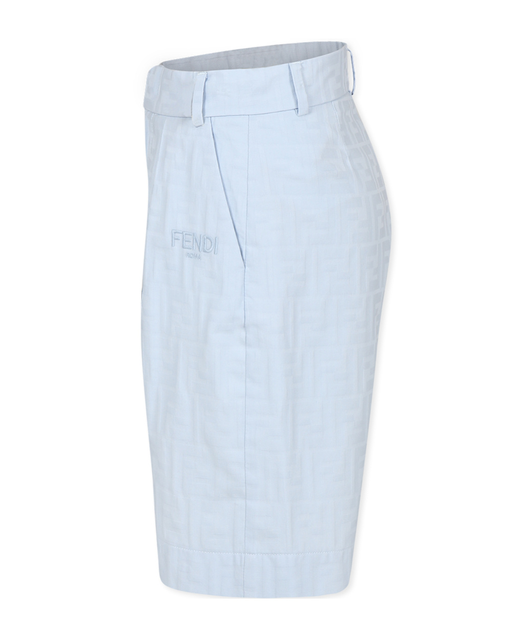 Fendi Belt-loop Shorts In Blue