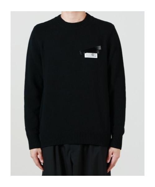 Mm6 Maison Margiela Wool-blend Sweater In Black