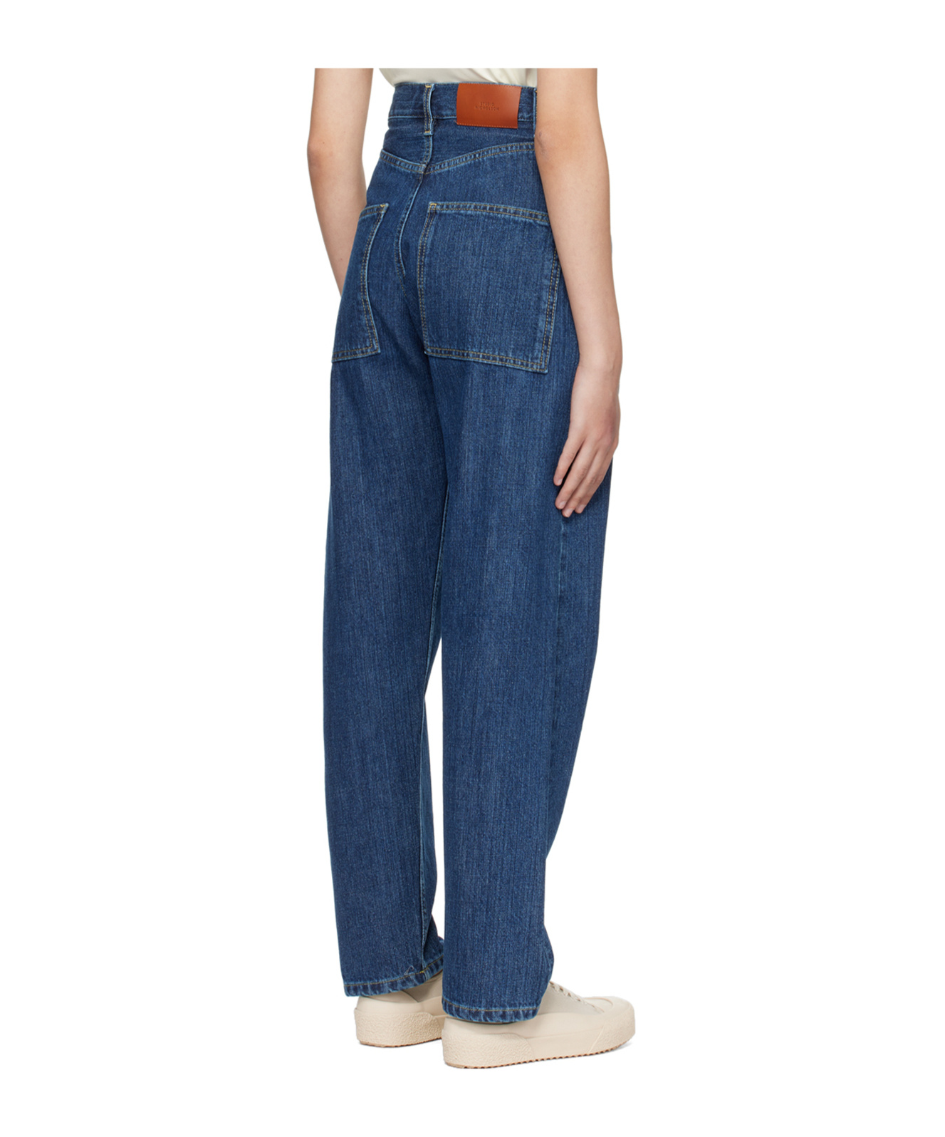Studio Nicholson Belt-loop Jeans In Blue