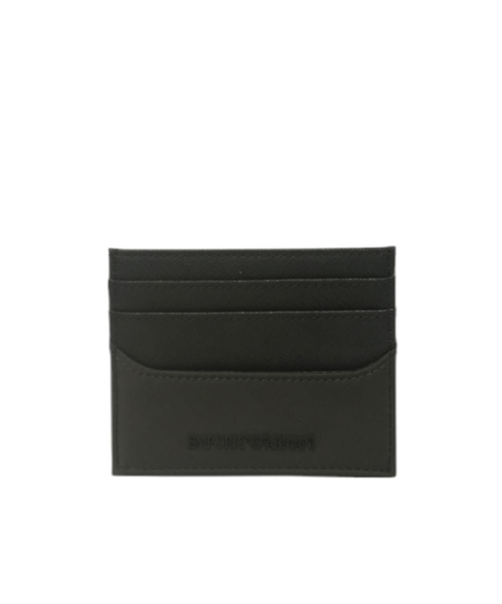 Emporio Armani Logo Wallet And Card Holder Set In Black