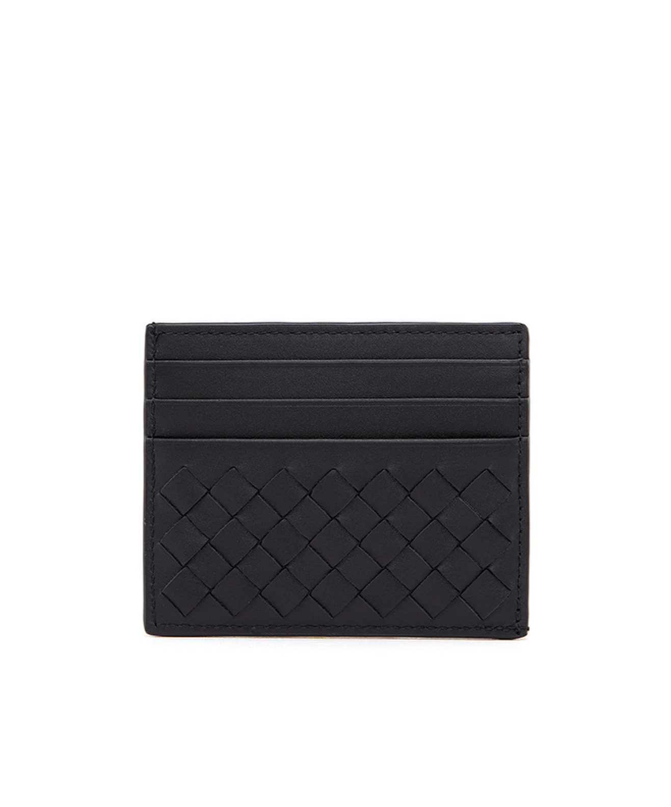 Shop Bottega Veneta Logo Card Holder In Black