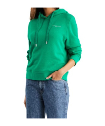 Shop Tommy Hilfiger Logo-print Hoodie In Green
