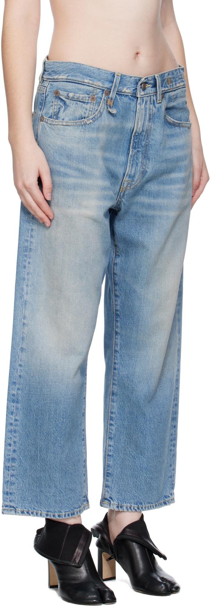 R13 X-bf Bootcut Jeans In Blue