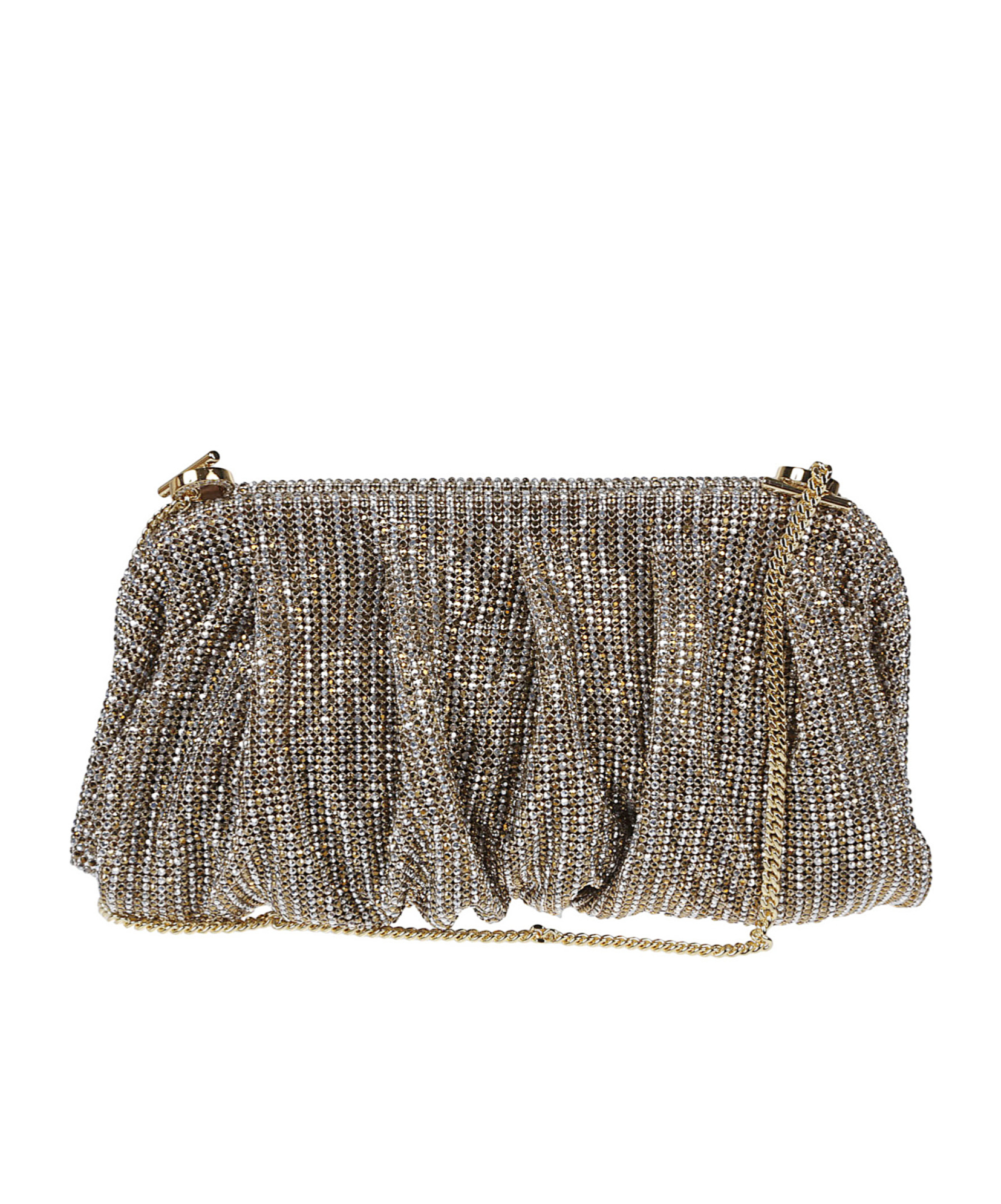 Benedetta Bruzziches Ruffled Clutch In Multi