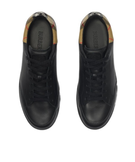 Burberry Set Leather Sneakers In Black
