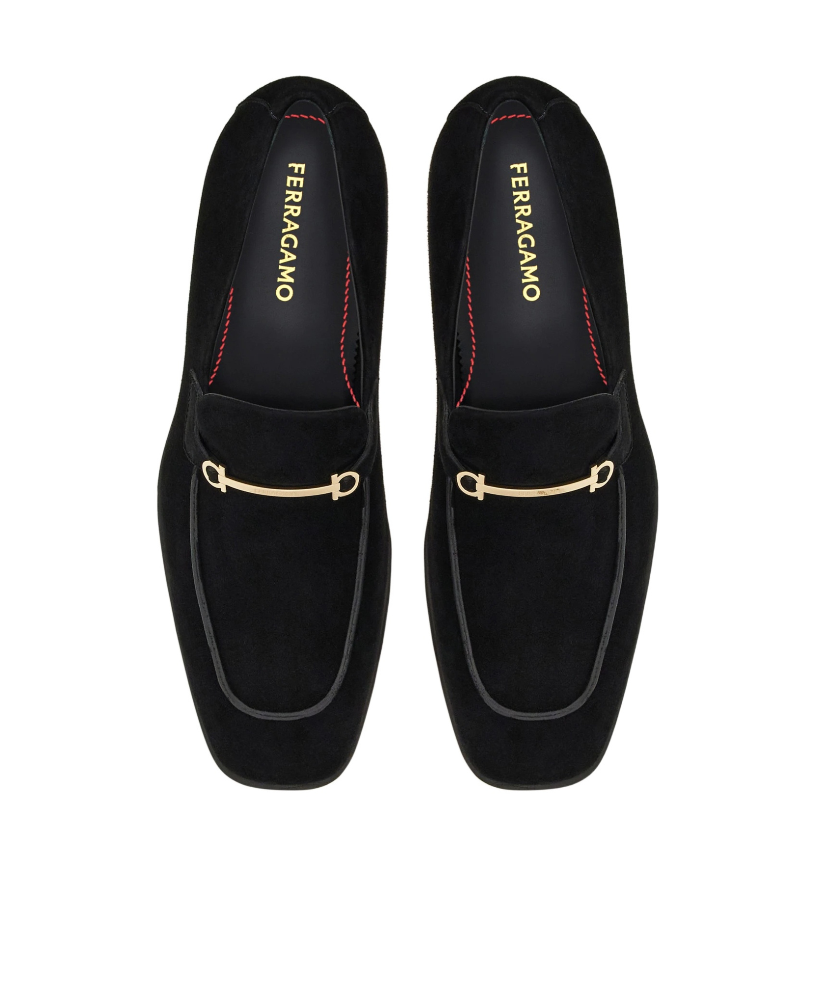 Ferragamo Gancini Decorative Business Loafers In Black
