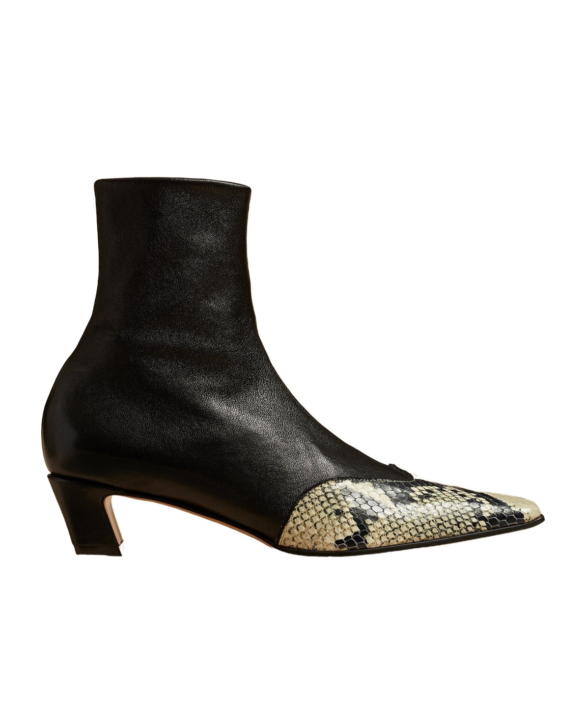 Khaite The Dallas 85mm Leather Ankle Boots In Black