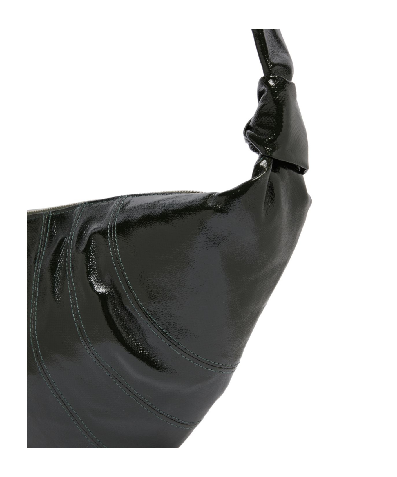 Lemaire Medium Croissant Croissant Horn Shoulder Bag In Black