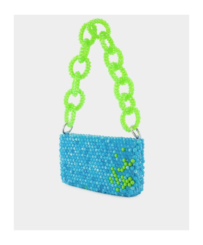 Germanier Zippered Shoulder Bag In Green