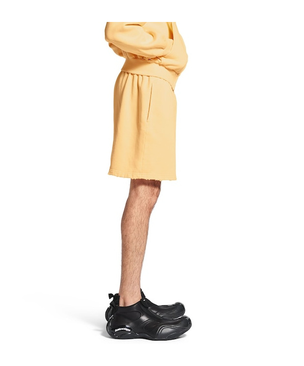 Balenciaga Laurel Classic Sweat Shorts In Yellow In Yellow