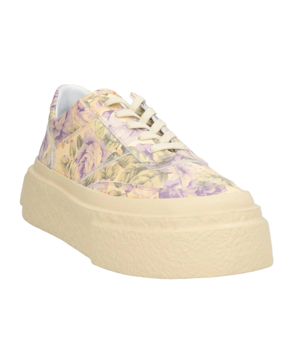 Mm6 Maison Margiela Floral Platform Sneakers In Nude