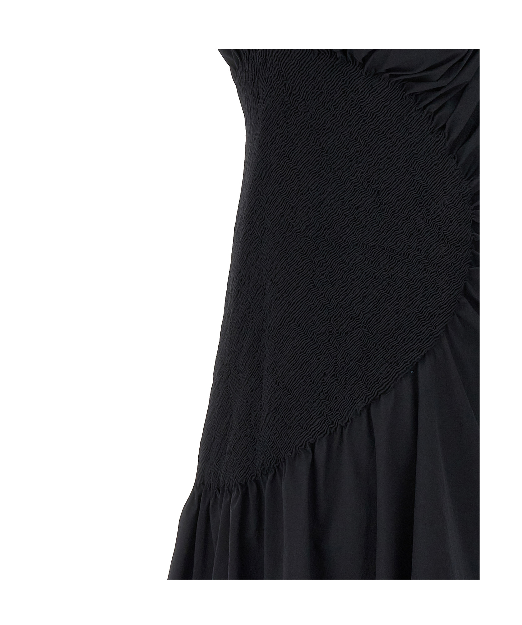 Issey Miyake Crepe Asymmetric Blouse In Black