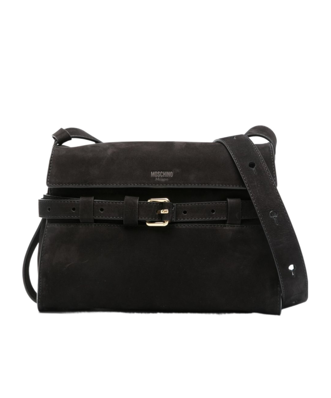 Moschino Tie Me Shoulder Bag In Black