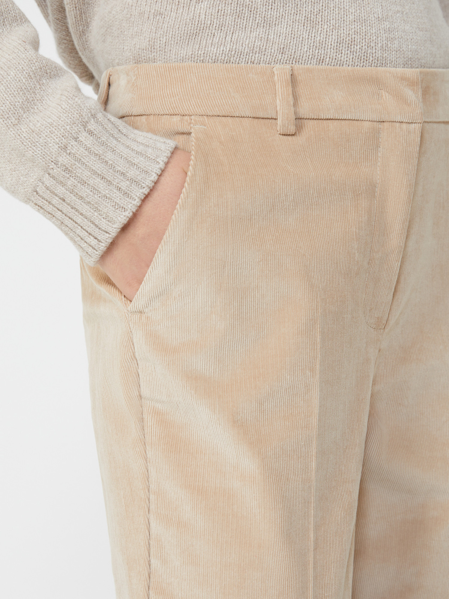 Weekend Max Mara Corduroy Pants In Neutral