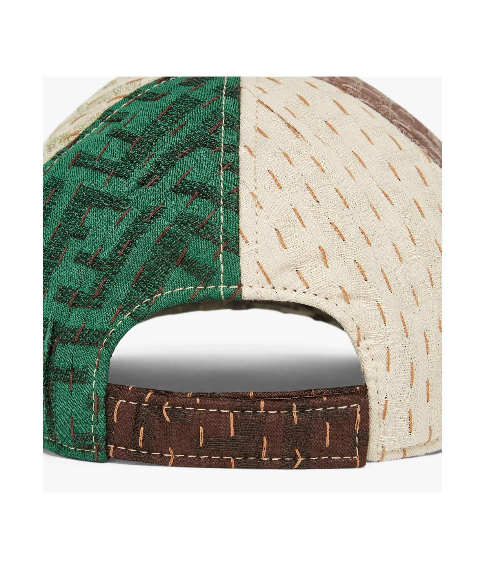 Fendi Multicolour Ff Cotton And Linen Baseball Cap In Multicolor