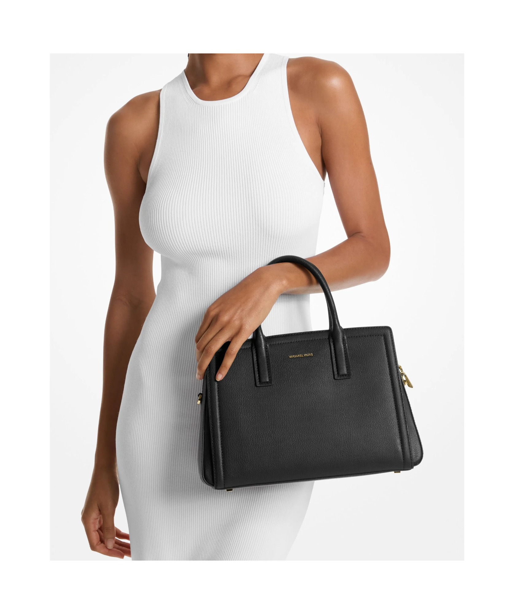 Michael Michael Kors Laila Medium Handbag In Black