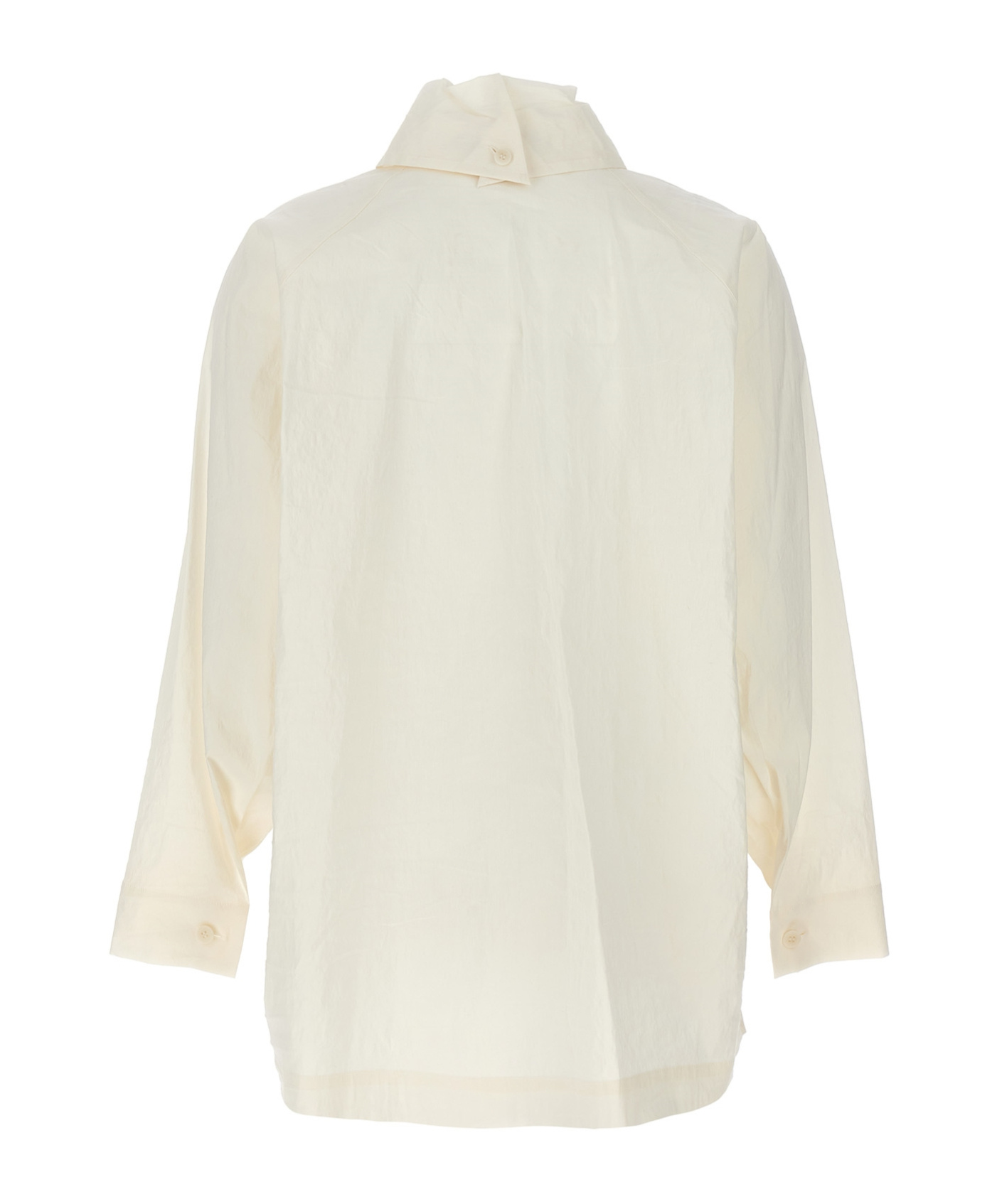 Shop Issey Miyake Crinkled Shirt In White