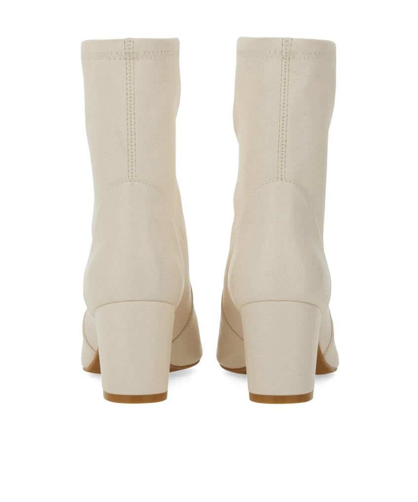 Stuart Weitzman Round-head Short Boots In Nude