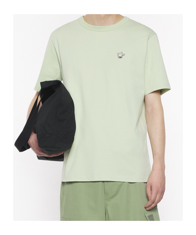 Maison Kitsuné Barista Fox Patch Relax Tee-shirt In Green