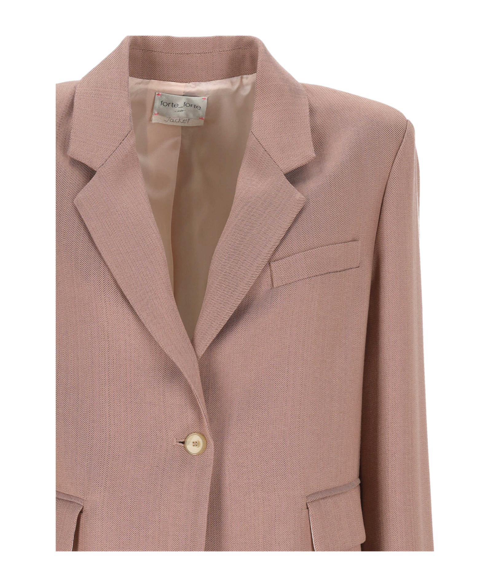 Forte Forte Button Single-breasted Blazer In Pink