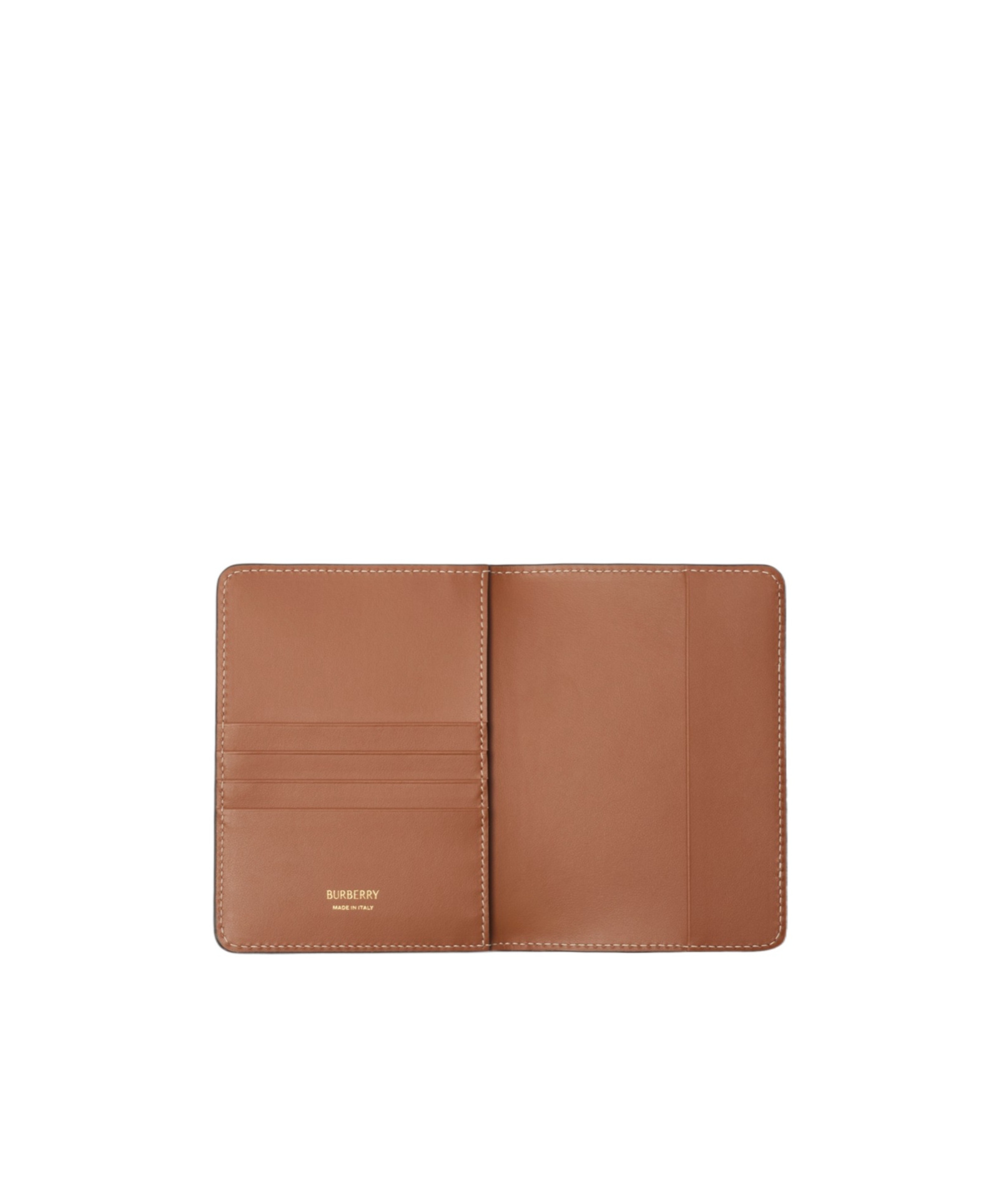 Burberry Vintage Check Passport Holder In Archives Beige/heather Brown
