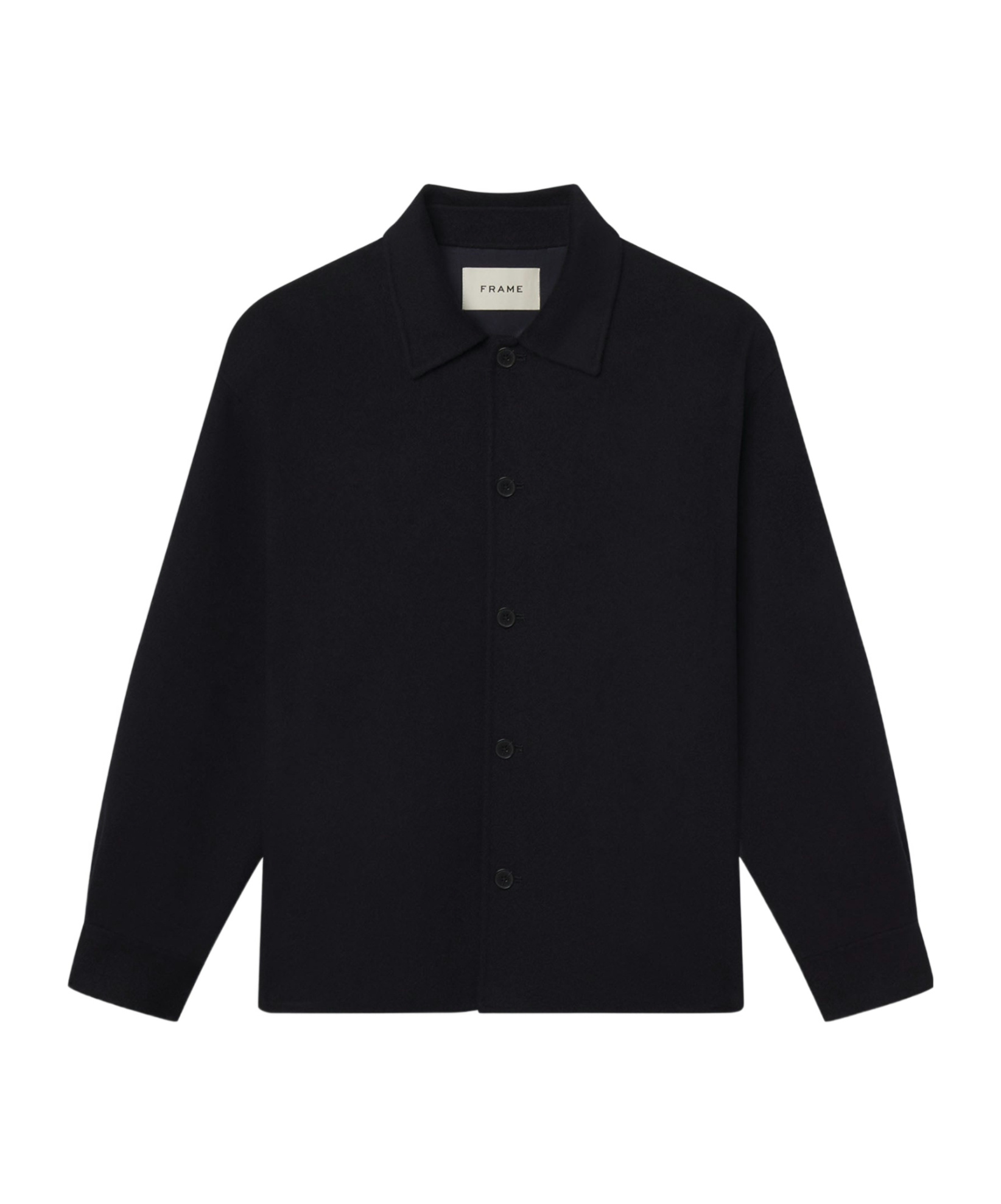 Frame Peak Collar Reversible Jacket In Black