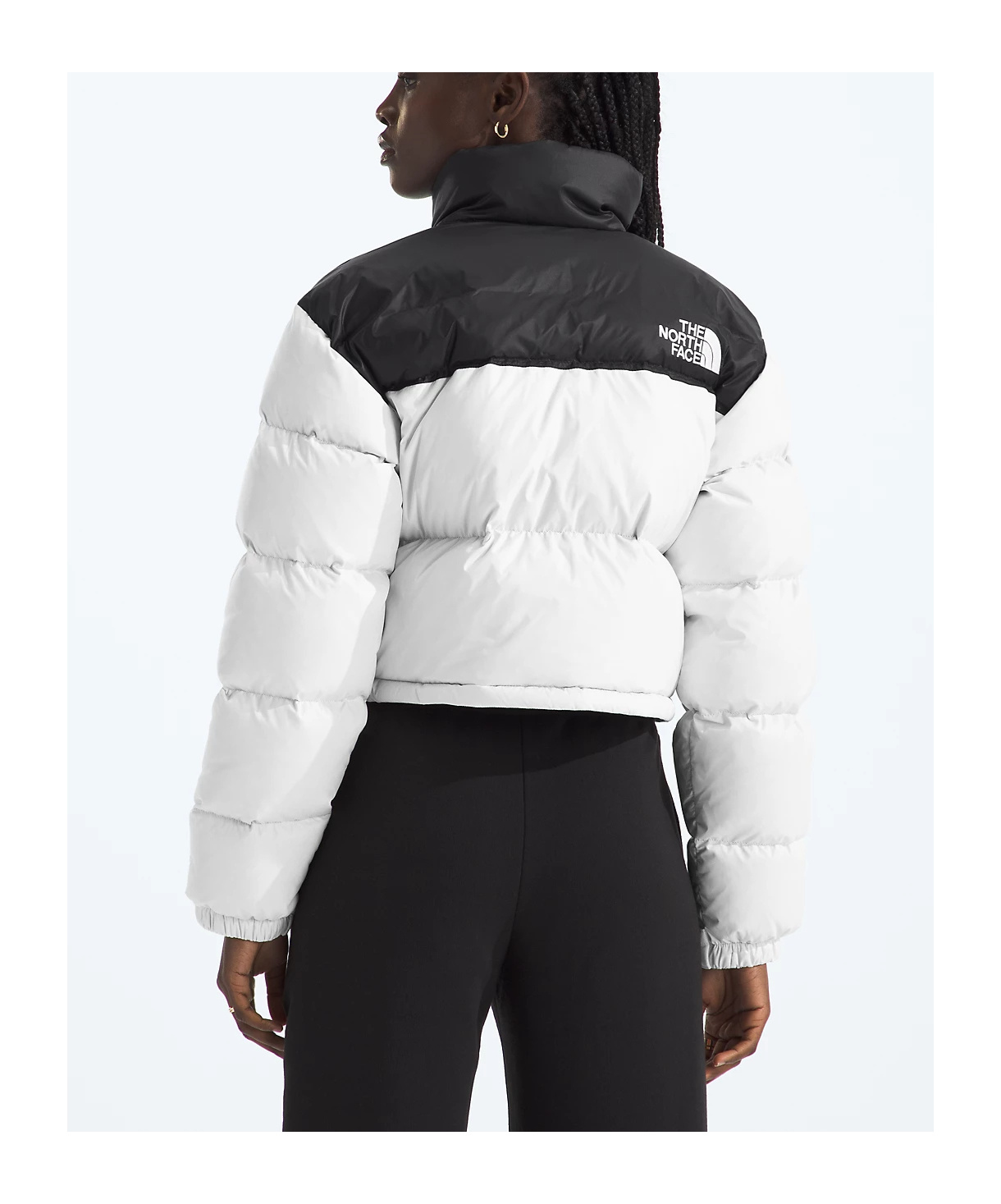 Shop The North Face Embroidered Puffer Jacket In White