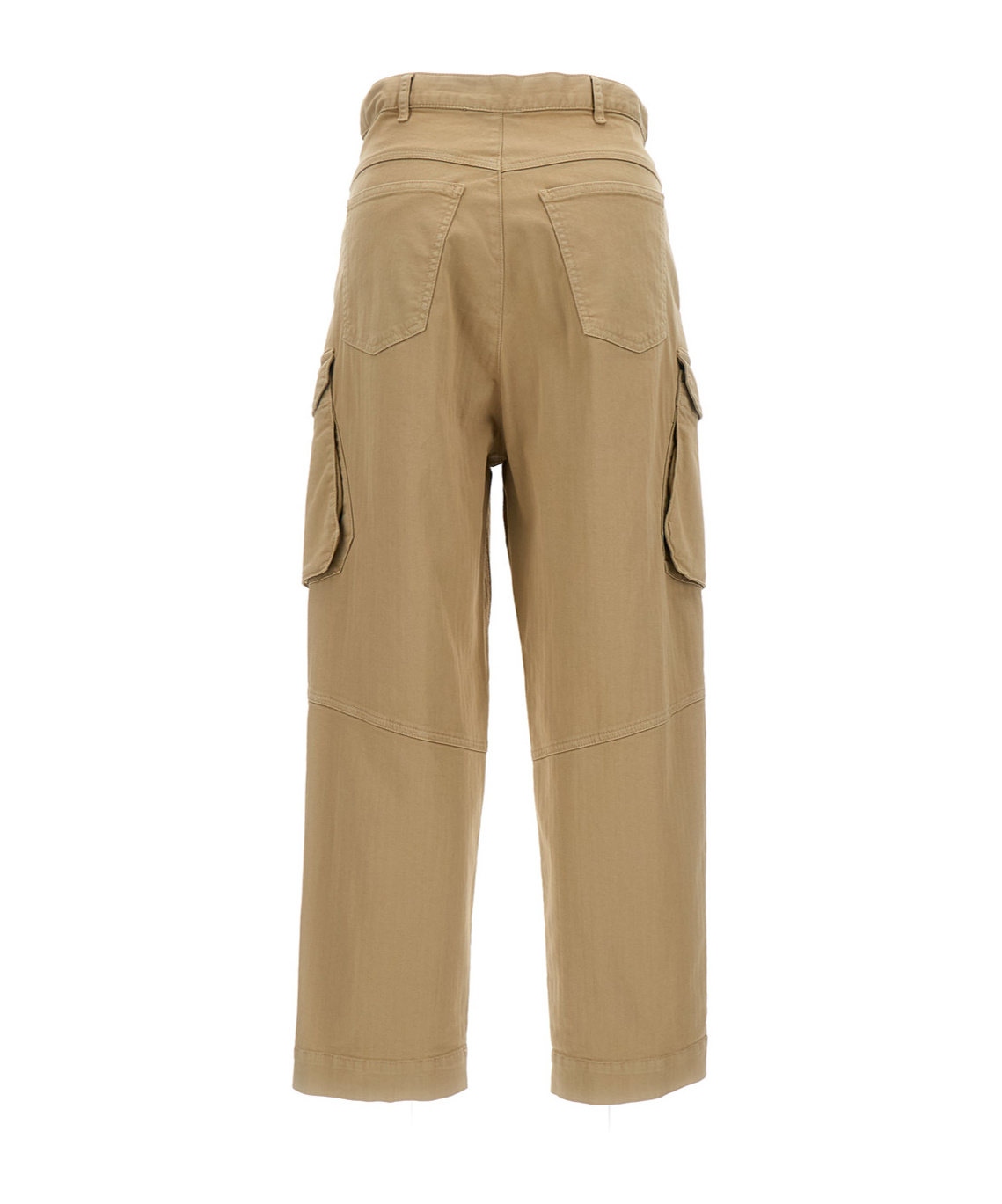 Semicouture Sand-colored Cargo Pants In Cotton Blend Woman