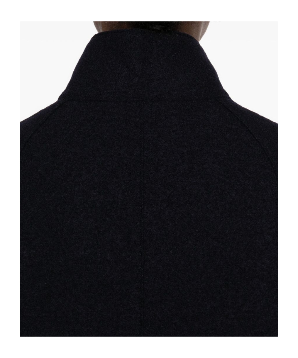 Harris Wharf London Wool Fabric Long Sleeves Coats With Notched Lapels In Black