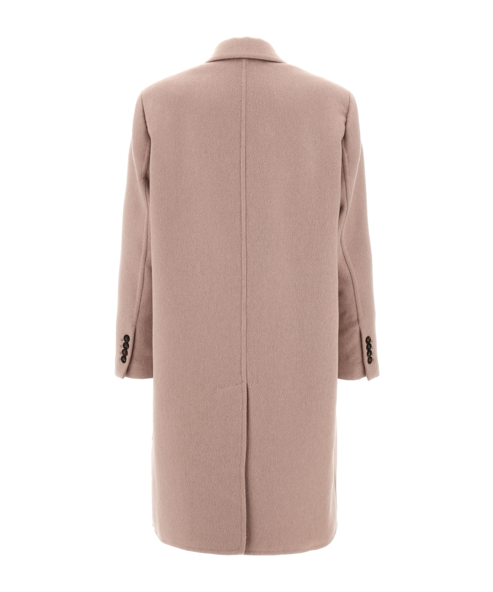 Brunello Cucinelli Double-breasted Coat Structured Back Vent In Nude