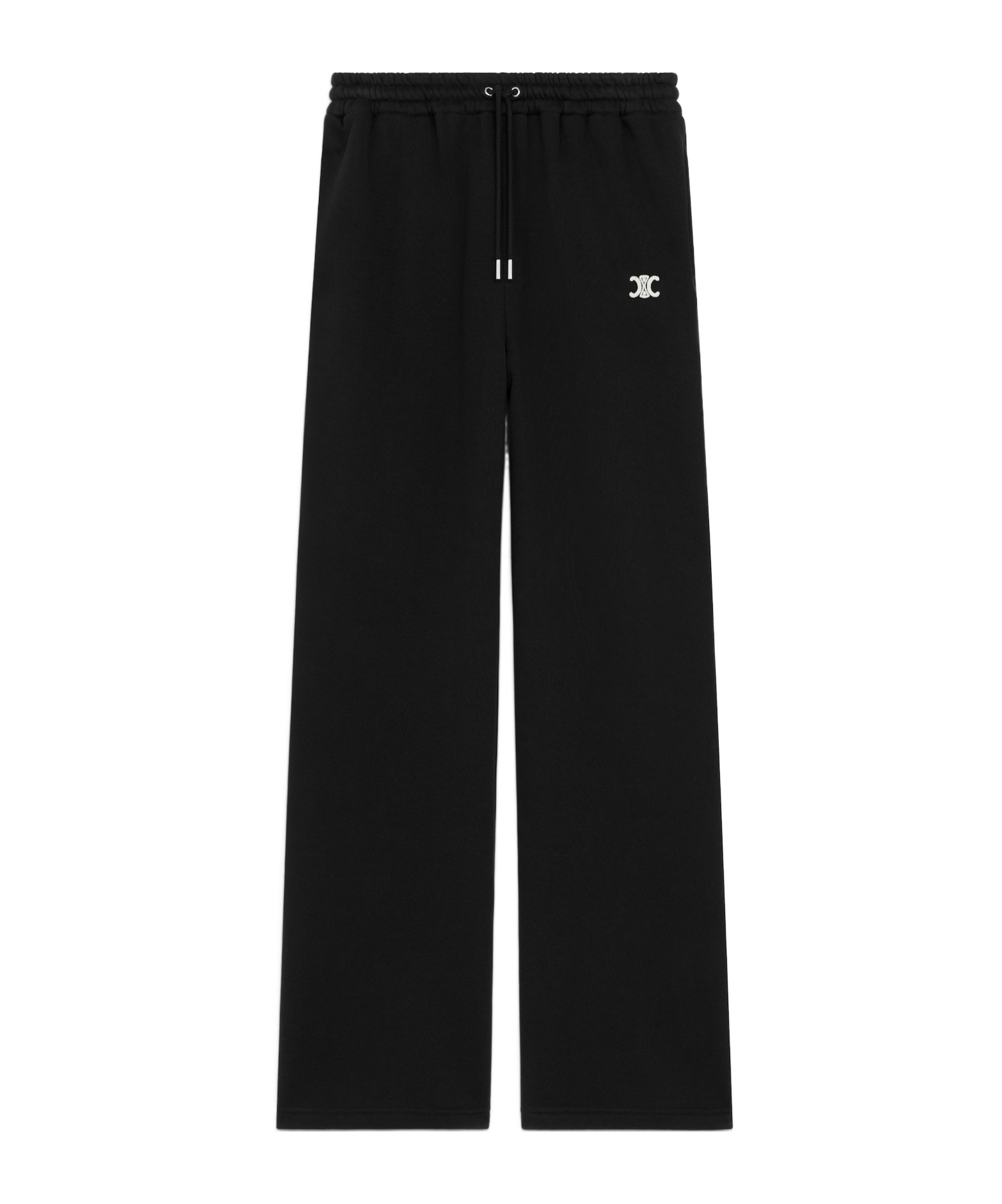 Celine Triomphe Cashmere Fleece Jogging Pants In Black